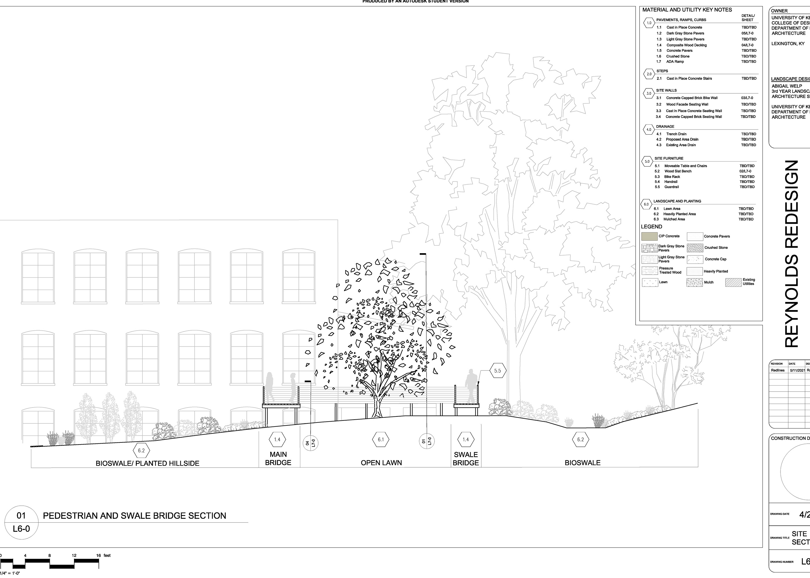 Section from a construction document