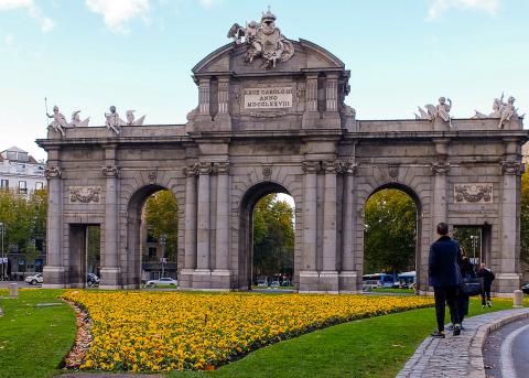 The Puerta de Alcala in Madrid, Spain